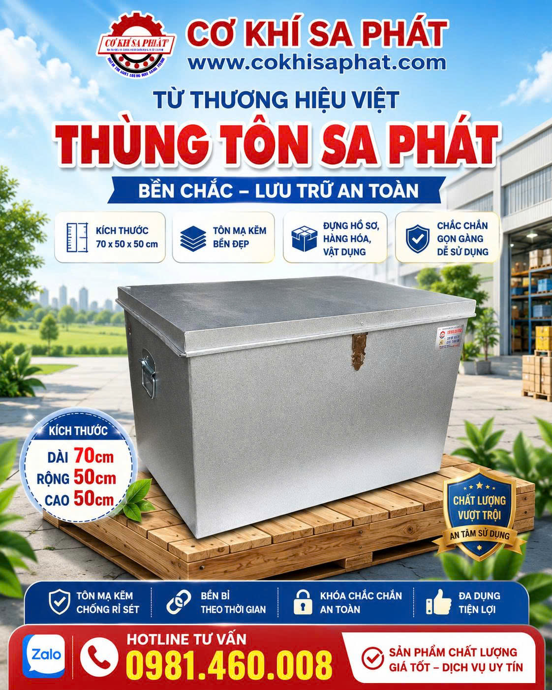 thùng tôn đựng hồ sơ